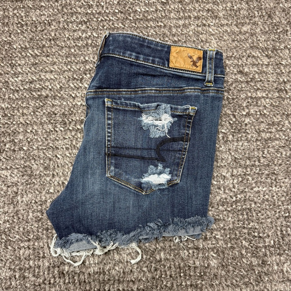 American Eagle Outfitters Womens Hi-Rise Shortie Shorts Size 8 Ripped Distressed